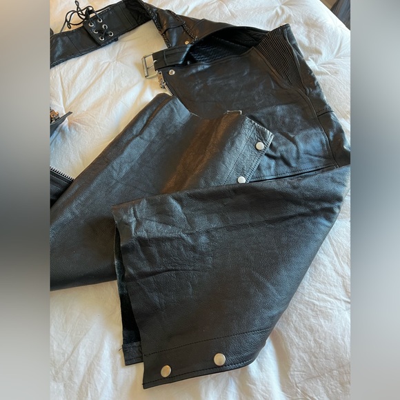 Unisex Leather Riding Chaps - - Picture 5 of 10